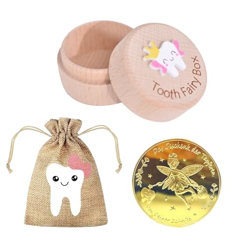 1 Zahnfee-Box, 1 Zahnfee-Goldmünze, 1 Aufbewahrungstasche, Zahn-Souvenirbox, Milchzahn-Aufbewahrungsset, Ein Geschenk, Das Für Kinder In Der Zahnungsphase Geeignet Ist 1 Zahnfee-Box, 1 Zahnfee-Goldmünze, 1 Aufbewahrungstasche, Zahn-Souvenirbox, Milchzahn-Aufbewahrungsset, Ein Geschenk, Das Für Kinder In Der Zahnungsphase Geeignet Ist von YSJCHEBS