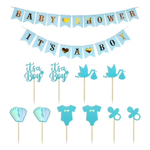 YSJCHEBS 1 Satz Alphabet-Flaggen Und 10 Kucheneinsätze, Kuchendekorationen, Babypartyzubehör, Partydekorationen YSJCHEBS 1 Satz Alphabet-Flaggen Und 10 Kucheneinsätze, Kuchendekorationen, Babypartyzubehör, Partydekorationen von YSJCHEBS