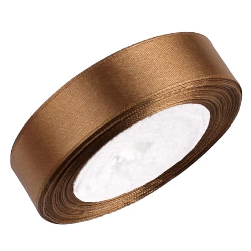 YSJCHEBS 1 Stück Braunes Band, Dekoband, Geschenkverpackungsband, Hochzeitsband, Blumenstrauß-Verpackungsband, Kuchen-Verpackungsband, DIY-Zubehör von YSJCHEBS