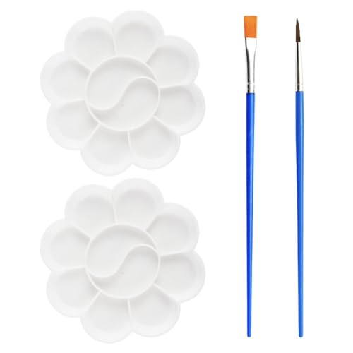 YSJCHEBS 2 Stück Pflaumenpalette, 2 Stück Aquarellpinsel, Mischpalette Für Kinder, Kunstpalette Aus Kunststoff, Mischpalette YSJCHEBS 2 Stück Pflaumenpalette, 2 Stück Aquarellpinsel, Mischpalette Für Kinder, Kunstpalette Aus Kunststoff, Mischpalette von YSJCHEBS
