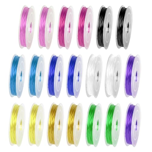 YSJCHEBS 20 Rollen Elastisches Seil, Seil Zur Schmuckherstellung, Handgeflochtenes Seil, DIY-Schmuckzubehör, Armband-Elastisches Seil, DIY-Bastelherstellung YSJCHEBS 20 Rollen Elastisches Seil, Seil Zur Schmuckherstellung, Handgeflochtenes Seil, DIY-Schmuckzubehör, Armband-Elastisches Seil, DIY-Bastelherstellung von YSJCHEBS