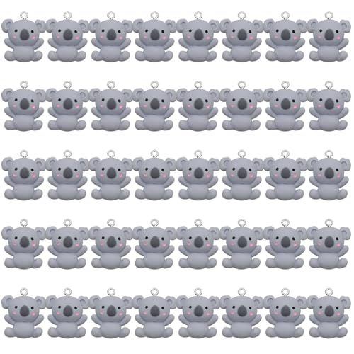 YSJCHEBS 40 Koala-Anhänger, Harz-Koalas, Koala-Schlüsselanhänger, Cartoon-Tier-Anhänger, Ohrringe, Taschenanhänger, Dekoration, DIY-Schmuckzubehör YSJCHEBS 40 Koala-Anhänger, Harz-Koalas, Koala-Schlüsselanhänger, Cartoon-Tier-Anhänger, Ohrringe, Taschenanhänger, Dekoration, DIY-Schmuckzubehör von YSJCHEBS