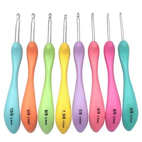 YSJCHEBS 8 Stück Bonbonfarbene Wollhäkelnadeln, Häkelset, Ergonomische Häkelnadeln, Handgefertigte Stricknadeln, Häkelnadeln, Haarhäkelnadeln YSJCHEBS 8 Stück Bonbonfarbene Wollhäkelnadeln, Häkelset, Ergonomische Häkelnadeln, Handgefertigte Stricknadeln, Häkelnadeln, Haarhäkelnadeln von YSJCHEBS