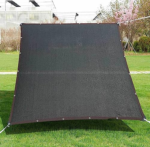 Schwarzes Schattennetz, 90 % Sonnenschutzstoff, atmungsaktiv, reißfest, Netzstoff, verstärkter Rand, reißfest, für Pflanzen, Gewächshäuser, Terrassen, Schwarz, 6 x 7 m von YSPP