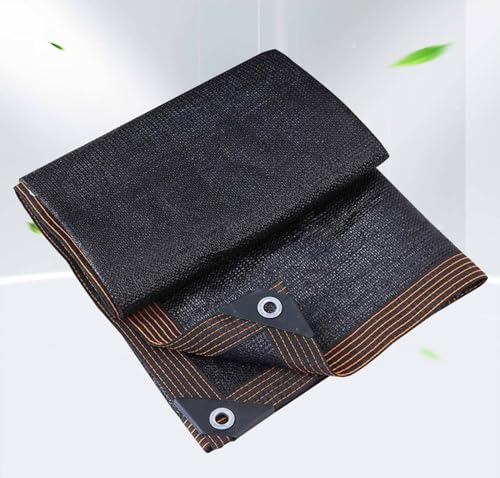 Sonnensegel, 3 m x 3 m, 3 m x 4 m, 2 m x 2 m, Netzstoff, Anti-Aging-Schattenplane, atmungsaktiv, Schattennetz-Abdeckungen für Schattenplane, Pergola, Sichtschutznetz, Schwarz, 5 x 8 m von YSPP