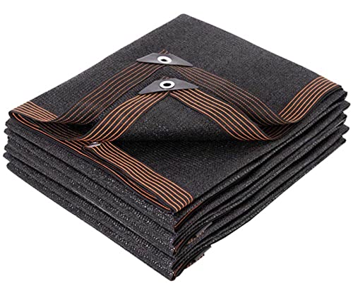 Sonnensegel, 7,6 x 7,6 cm, 90 % atmungsaktiv, reißfest, Netzstoff, verstärkter Rand, reißfest, für Balkone/Gewächshäuser, anpassbare Größen, Schwarz, 3 x 4 m von YSPP