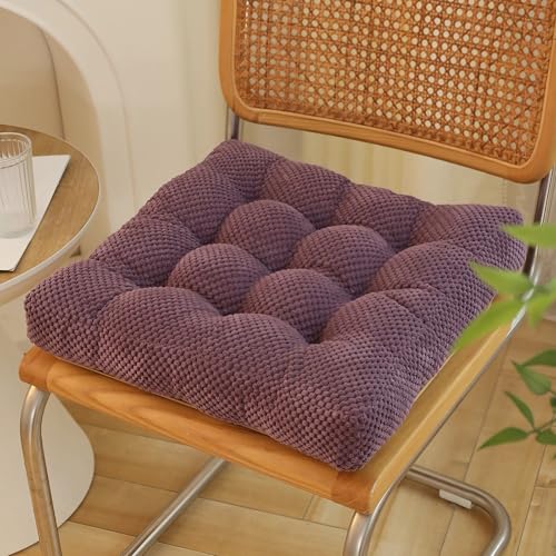 Dicke & Weiche Sitzkissen Stuhl, Bequeme Stuhlkissen & Atmungsaktive Bodonkissen, Flauschige Cord Sitzpolster für Wohnzimmer, Garten, Büro, Terrasse - Hochwertige Gartenstuhl Kissen(Purple,50 x 50cm) Dicke & Weiche Sitzkissen Stuhl, Bequeme Stuhlkissen & Atmungsaktive Bodonkissen, Flauschige Cord Sitzpolster für Wohnzimmer, Garten, Büro, Terrasse - Hochwertige Gartenstuhl Kissen(Purple,50 x 50cm) von YSPZDQ