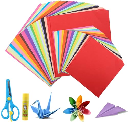 YSTrillion 400 Blatt Origami Papier,20 x 20cm und 15 x 15cm Doppelseitiges Origami-Papier Bunt Bastelpapier Papier für Kinder Erwachsene,DIY Kunst und Bastelprojekte von YSTrillion