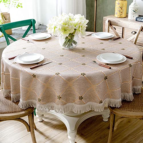 YSUEFIJO Outdoor Tischschutz 130cm, Tischtuch Rund, Abwaschbar Tischläufer, Baumwolle Leinen Tischdecke, Pflegeleicht Tischdecke, Geeignet für Home Küche Dekoration YSUEFIJO Outdoor Tischschutz 130cm, Tischtuch Rund, Abwaschbar Tischläufer, Baumwolle Leinen Tischdecke, Pflegeleicht Tischdecke, Geeignet für Home Küche Dekoration von YSUEFIJO