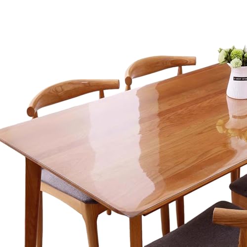 YSUEFIJO Tischdecke Transparent Rechteckig Abwischbar, Tischfolie rutschfest, Tischtuch Wasserfest, Tischwäsche für Esszimmer, Küche, Außenbereich, Garten und Balkon Nutzbar YSUEFIJO Tischdecke Transparent Rechteckig Abwischbar, Tischfolie rutschfest, Tischtuch Wasserfest, Tischwäsche für Esszimmer, Küche, Außenbereich, Garten und Balkon Nutzbar von YSUEFIJO