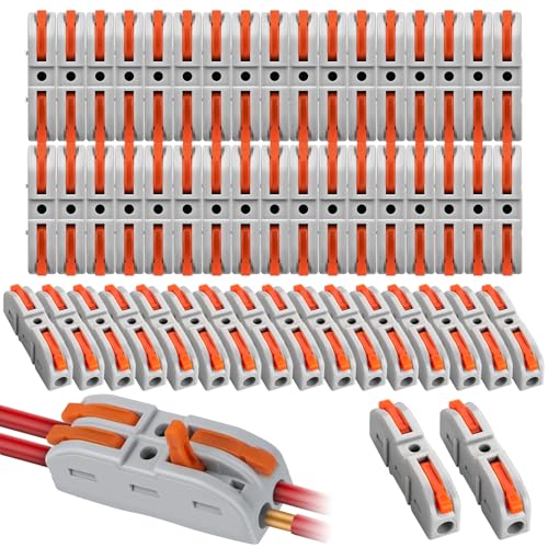 YSWOVUO Kabelverbinder, 50 Stück Durchgangsverbinder, SPL-1 Kabelklemmen Elektro, 4mm² Leiter Klemme mit Hebel, Verbindungsklemmen, Können Frei Kombiniert Werden SPL2-5 YSWOVUO Kabelverbinder, 50 Stück Durchgangsverbinder, SPL-1 Kabelklemmen Elektro, 4mm² Leiter Klemme mit Hebel, Verbindungsklemmen, Können Frei Kombiniert Werden SPL2-5 von YSWOVUO