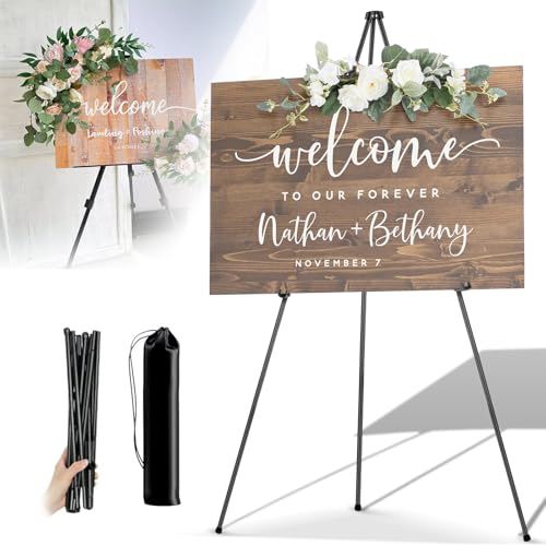 YSWOVUO Staffelei Hochzeit, 160cm Portable Künstler Staffelei Stand, Verstellbares Stativ Tisch Kunst Leinwand Malerei Display für Hochzeit Poster Innen Außen, Schwarz YSWOVUO Staffelei Hochzeit, 160cm Portable Künstler Staffelei Stand, Verstellbares Stativ Tisch Kunst Leinwand Malerei Display für Hochzeit Poster Innen Außen, Schwarz von YSWOVUO