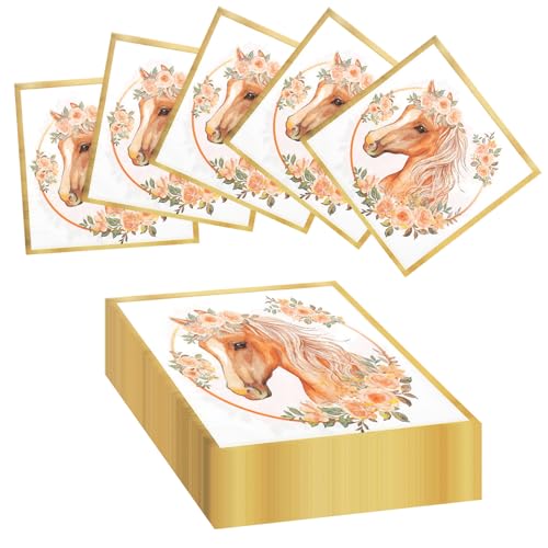 60 Stück Servietten Pferd, Pferde Servietten Kindergeburtstag Pferde Geburtstag Deko, Pferde Thema Pferde Party Kindergeburtstag, Pferde Servietten für Party Deko Tischdeko Geburtstag, 33 x 33cm 60 Stück Servietten Pferd, Pferde Servietten Kindergeburtstag Pferde Geburtstag Deko, Pferde Thema Pferde Party Kindergeburtstag, Pferde Servietten für Party Deko Tischdeko Geburtstag, 33 x 33cm von YSsgjK