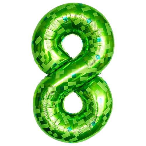 Pixelmotiv Luftballon Geburtstag 8 Jahre, 40 Zoll Luftballon 8. Geburtstag Junge Mädchen, Grüne Pixel Miner Thema Folienballon 8 Zahlen Ballons, 100cm Zahlen Ballon 8. Geburtstagsdeko Pixelmotiv Luftballon Geburtstag 8 Jahre, 40 Zoll Luftballon 8. Geburtstag Junge Mädchen, Grüne Pixel Miner Thema Folienballon 8 Zahlen Ballons, 100cm Zahlen Ballon 8. Geburtstagsdeko von YSsgjK