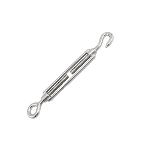 YTBHSHXZ, 1Pcs Edelstahl 304 Einstellen Kette Rigging Haken & Auge Spannschloss Draht Seil Spannung Gerät Linie(Oc Type,M6) von YTBHSHXZ
