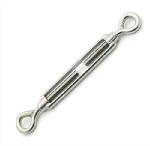 YTBHSHXZ, 1Pcs Edelstahl 304 Einstellen Kette Rigging Haken & Auge Spannschloss Draht Seil Spannung Gerät Linie(Oo Type,M8) von YTBHSHXZ
