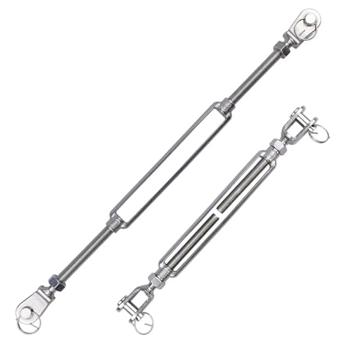 YTBHSHXZ, 2Pcs 304 Edelstahl Backe Und Kiefer Spannschlösser M5 Zu M16(M12) von YTBHSHXZ