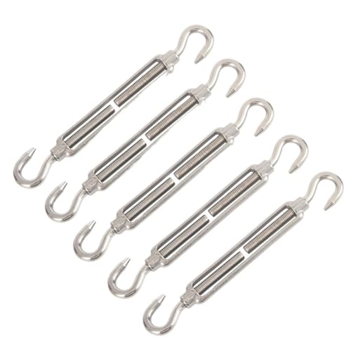 YTBHSHXZ, 304 Edelstahl 5 STÜCKE Einstellen Kette Rigging Haken & Auge Spannschloss Drahtseil 304 Edelstahl(Cc Type 5pcs,M6) von YTBHSHXZ