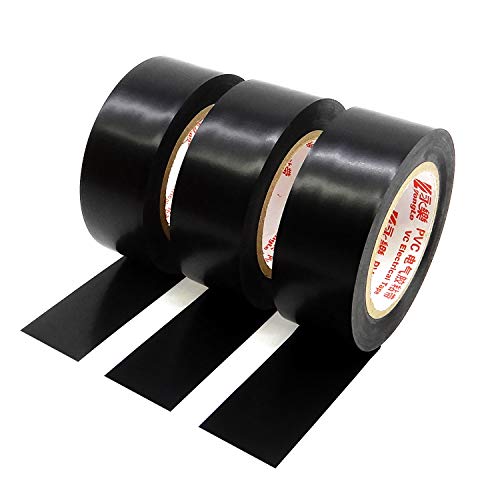 YTBUBOR Isolierband 3 Rollen, 25 mm x 15 m Isolierband Schwarz, PVC Klebeband Wasserdicht Selbstklebendes Isolierband Elektriker Klebeband für Kabelisolierung, Bündelung und Reparatur YTBUBOR Isolierband 3 Rollen, 25 mm x 15 m Isolierband Schwarz, PVC Klebeband Wasserdicht Selbstklebendes Isolierband Elektriker Klebeband für Kabelisolierung, Bündelung und Reparatur von YTBUBOR