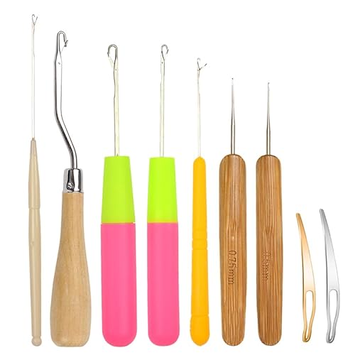 9 Stück Dreadlocks Häkelnadel Set Latch Häkelnadel Haken für Haarverlängerungen Teppichherstellung und Anderes Handwerk 9 Stück Dreadlocks Häkelnadel Set Latch Häkelnadel Haken für Haarverlängerungen Teppichherstellung und Anderes Handwerk von YTBYT