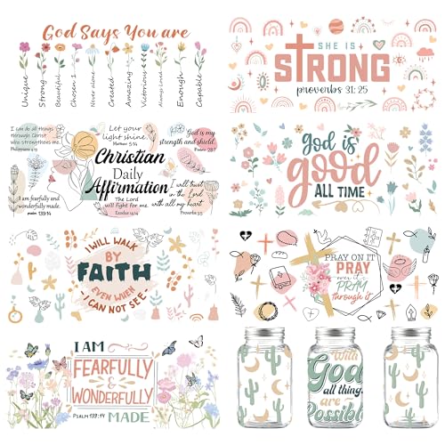 Bibel-UV-DTF-Transfer-Aufkleber, Boho-Christlicher Bibelvers, Schmetterling, Blume, UV-DTF, wasserdicht, für 473 ml, Glasbecher, Möbel, Handwerk, Holz, DIY Handwerk Bibel-UV-DTF-Transfer-Aufkleber, Boho-Christlicher Bibelvers, Schmetterling, Blume, UV-DTF, wasserdicht, für 473 ml, Glasbecher, Möbel, Handwerk, Holz, DIY Handwerk von YTEWFGL