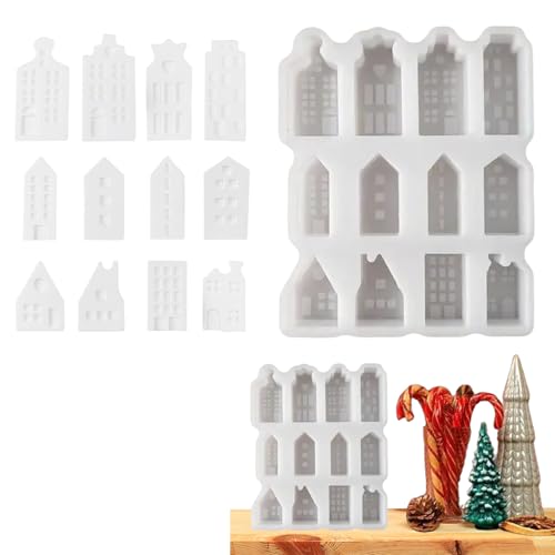 Silikon Haus Form - Häuser Gießform,Wiederverwendbare 12-fach Silikonform Für Kerzen Zement Gips Ornament Harz Handwerk Deko Heimdekoration Projekte Silikon Haus Form - Häuser Gießform,Wiederverwendbare 12-fach Silikonform Für Kerzen Zement Gips Ornament Harz Handwerk Deko Heimdekoration Projekte von YTGOCN