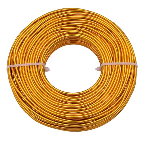 YTKavq Aluminium-Basteldraht, 18 Gauge, Aluminiumdraht, Schmuckherstellung, Metalldraht für Bastelarbeiten, Schmuckherstellung, Basteldraht, Basteldraht, goldgelb, 30 m YTKavq Aluminium-Basteldraht, 18 Gauge, Aluminiumdraht, Schmuckherstellung, Metalldraht für Bastelarbeiten, Schmuckherstellung, Basteldraht, Basteldraht, goldgelb, 30 m von YTKavq