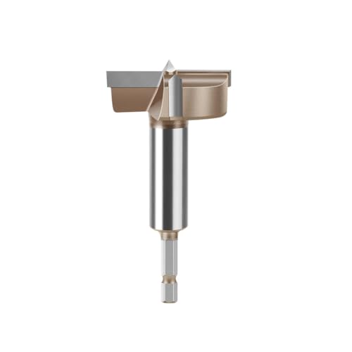 10 mm bis 50 mm, professioneller Sechskantschaft, Holzbearbeitung, Scharnierbohrer, Wolframkarbid-Klinge, Dreizahn-Doppelklingen-Design, mehrere Größen (45 mm) von YTRRE