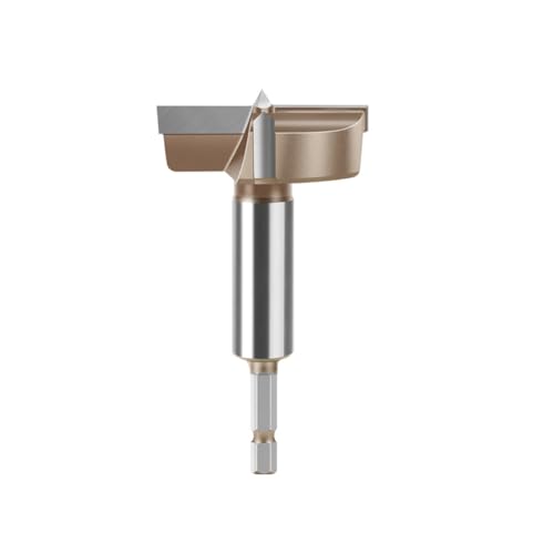 10 mm bis 50 mm, professioneller Sechskantschaft, Holzbearbeitung, Scharnierbohrer, Wolframkarbid-Klinge, Dreizahn-Doppelklingen-Design, mehrere Größen (50 mm) von YTRRE