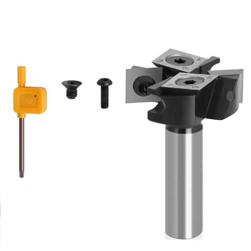 4 Flutes CNC Spoilboard Surfacing Router Bit Slab Flattening Router Bit with 1-1/5.1 cm Cutting Diameter for Woodworking (1/5.1 cm) von YTRRE