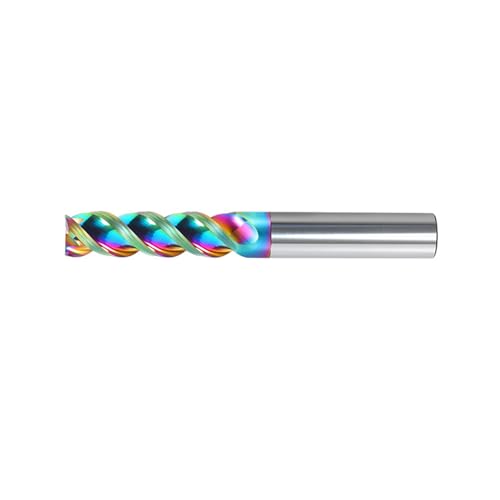 4 mm, 8 mm, 10 mm Schaft, 3 Rillen, Wolframkarbid, CNC-Fräser-Bit, 12 mm/24 mm/30 mm Schnittlänge, Fräser-Schaftfräser (8 mm x 24 x 8D x 60 L) von YTRRE