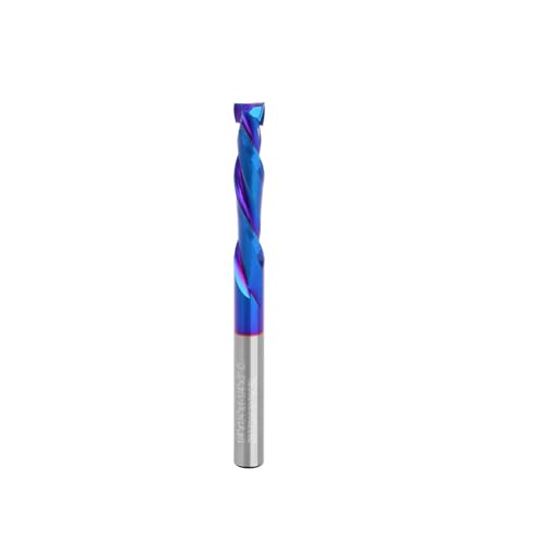 6,35 mm 1/4-Zoll-Schaft Vollhartmetall-Bit, Hochschnitt, bündiger Trimm-Bit, Router Bit mit Nano-Blau beschichtet (Kombinationsschnitt 6,35 mm x 1/4 Zoll x 3,8 cm) von YTRRE