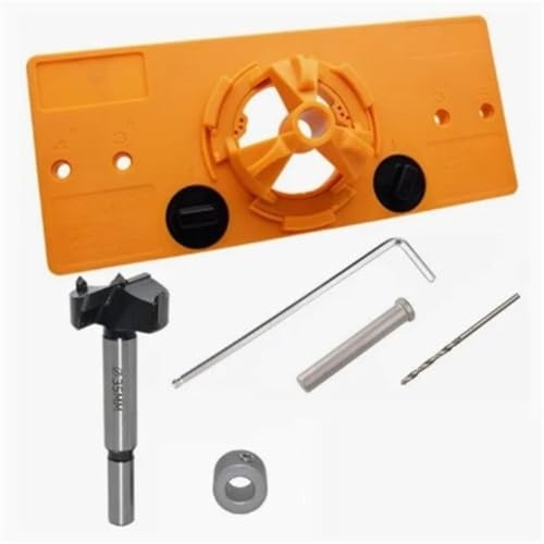 7-teiliges Set Türlochöffner, 3,6 cm Lochstanzer Locator, verstellbares Zifferblatt, Scharnierlocher Gerät, hohe Genauigkeit, Türlochöffner für Holzbearbeitung 7-teiliges Set Türlochöffner, 3,6 cm Lochstanzer Locator, verstellbares Zifferblatt, Scharnierlocher Gerät, hohe Genauigkeit, Türlochöffner für Holzbearbeitung von YTRRE
