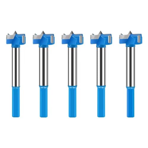 Bohrer-Set, Sechskant-Schaft, Hartmetall, Holzfräser, Antihaftbeschichtung, 5 Stück Bohrer-Set, Sechskant-Schaft, Hartmetall, Holzfräser, Antihaftbeschichtung, 5 Stück von YTRRE