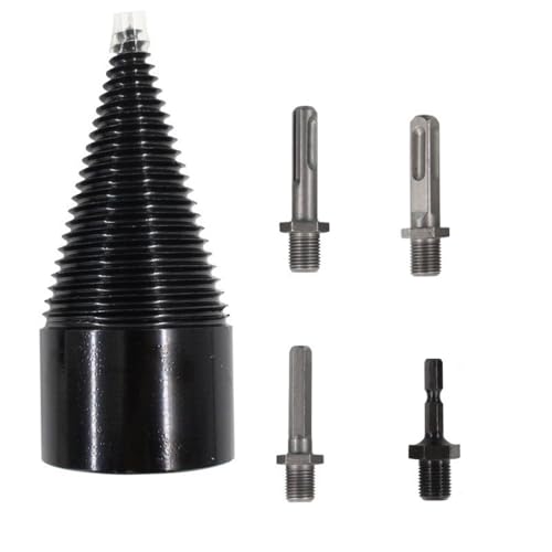 Brennholzspalter, Bohrer-Set, Hochgeschwindigkeits-Holzspaltschraube, Kegelschraubendreher, 42 mm, 5 Stück Brennholzspalter, Bohrer-Set, Hochgeschwindigkeits-Holzspaltschraube, Kegelschraubendreher, 42 mm, 5 Stück von YTRRE