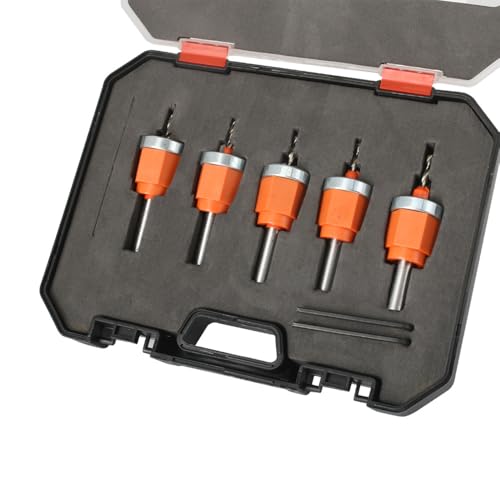 Essential Holzbearbeitungs-Set, konisches Lochbohrer-Set, Kantenanleimmzange, Senkbohrer und Schraubenausdreher (5 Stück) von YTRRE