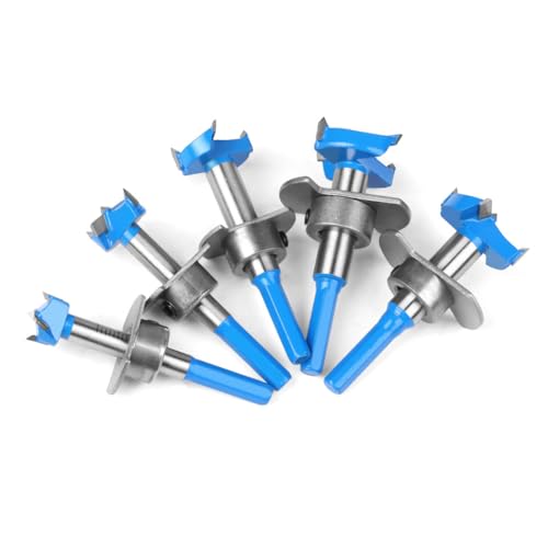 Forstnerbohrer-Set mit Sechskantschaft, Senker, 15–35 mm Schnittdurchmesser, Lochöffner, Scharnierlochschneider für Holzbearbeitung, Kunststoff, Sperrholz, 5 Stück Forstnerbohrer-Set mit Sechskantschaft, Senker, 15–35 mm Schnittdurchmesser, Lochöffner, Scharnierlochschneider für Holzbearbeitung, Kunststoff, Sperrholz, 5 Stück von YTRRE