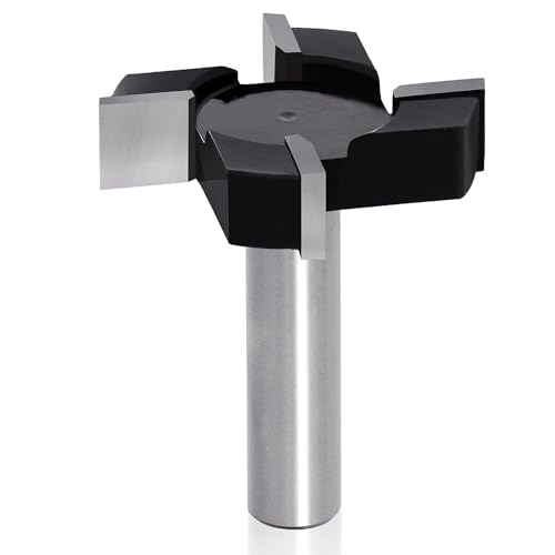 Fräser-Bit, 12 mm Schaft, CNC-Spoilboard-Oberflächenfräser, 4 Flügel, Platten-Abflachungsfräser, Hobel-Bit, Holzhobel-Bit, 1,27 cm (1/2 Zoll) von YTRRE