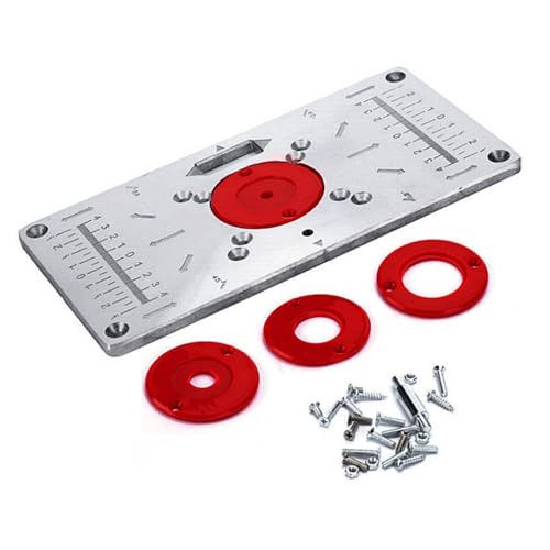 Frästisch-Einsatzplatte, Aluminiumlegierung, Fräsmaschine (rot) von YTRRE