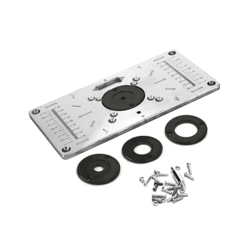 Frästisch-Einsatzplatte, Aluminiumlegierung, Fräsmaschine (schwarz) von YTRRE