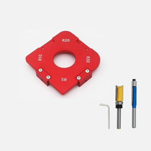 Holzbearbeitungsfräse, runde Eckradius-Schablone, Router, Tisch, Eckradius, Vorrichtung, Holzbrett, Bogenschneiden, Hilfswerkzeug, DIY-Vorlage (R5/R10/R20/R30 mm) von YTRRE