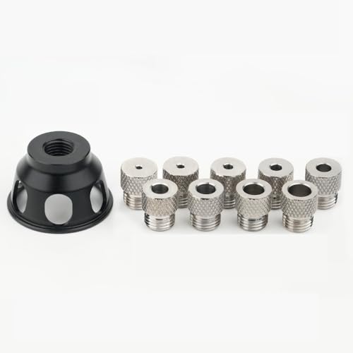 Lochvorrichtung, Aluminiumlegierung, Taschenlochvorrichtung, Edelstahlbuchsen, tragbar für Holzbearbeitung, präzise und einfach zu bedienen (2–10 mm Bohrbuchsen) von YTRRE