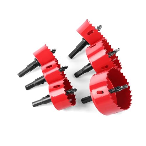 M42 Bimetall-Lochsägen-Set, HSS-Bohrer für Metall, Eisen, Aluminium, Holz, Kunststoff, Hochleistungs-Schneidwerkzeug (38/45/50/55/65/75 mm) von YTRRE