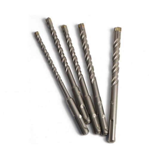 SDS-max Hartmetall-Hammerbohrer-Set, 6–8–10–12–14 mm, Doppelnut, Kreuzschlitz, Rundschaft, 5 Stück SDS-max Hartmetall-Hammerbohrer-Set, 6–8–10–12–14 mm, Doppelnut, Kreuzschlitz, Rundschaft, 5 Stück von YTRRE