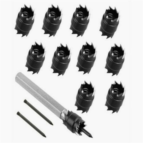 Schweißpunktbohrer, hohe Härte, verschleißfest, Metall-Lochschneider, Entferner-Set, Elektrowerkzeug-Zubehör, 13 Stück Schweißpunktbohrer, hohe Härte, verschleißfest, Metall-Lochschneider, Entferner-Set, Elektrowerkzeug-Zubehör, 13 Stück von YTRRE
