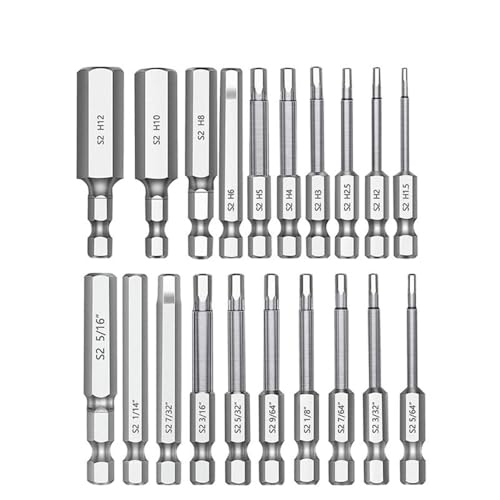 Sechskant-Inbusschlüssel-Schraubendreher-Bohrer-Set, 20-teilig, für Elektroschrauber, Bohrer, Schlagschrauber-Werkzeugset von YTRRE