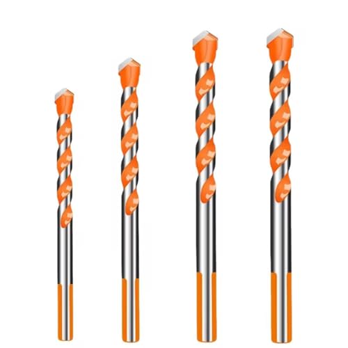 Wolframkarbid-Steinbohrer-Set, 3–12 mm, für Metall, Keramik, Fliesen, Beton, Holz, hohe Verschleißfestigkeit, für elektrische Bohrmaschinen, 7 Stück (4 Stück) von YTRRE