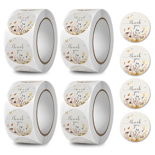 2000 Stück Danke Aufkleber, 2.5cm Thank You Stickers Roll Selbstklebend Etiketten Selbstklebend für Umschlag Geburtstag Grußkarten Verpackung 2000 Stück Danke Aufkleber, 2.5cm Thank You Stickers Roll Selbstklebend Etiketten Selbstklebend für Umschlag Geburtstag Grußkarten Verpackung von YTSMFL