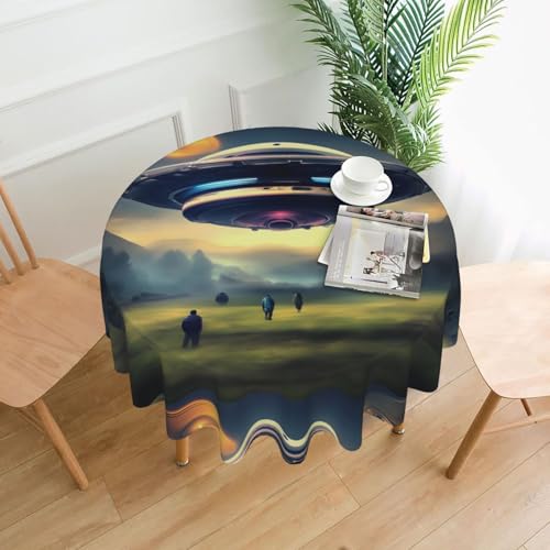 YTUOPWE Craft Landemuster, runde dekorative Tischdecke, 152,4 cm, für Essen im Innen- und Außenbereich, Partys, Hochzeiten YTUOPWE Craft Landemuster, runde dekorative Tischdecke, 152,4 cm, für Essen im Innen- und Außenbereich, Partys, Hochzeiten von YTUOPWE