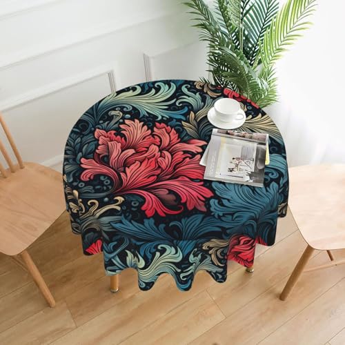 YTUOPWE Fancy Pattern Runde dekorative Tischdecke, 152,4 cm, für Innen- und Außenbereich, Partys, Hochzeiten YTUOPWE Fancy Pattern Runde dekorative Tischdecke, 152,4 cm, für Innen- und Außenbereich, Partys, Hochzeiten von YTUOPWE